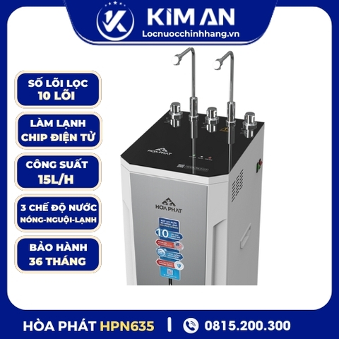 Máy lọc nước RO nóng nguội lạnh Hòa Phát HPN635