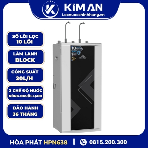 Máy lọc nước RO nóng nguội lạnh Hòa Phát HPN638