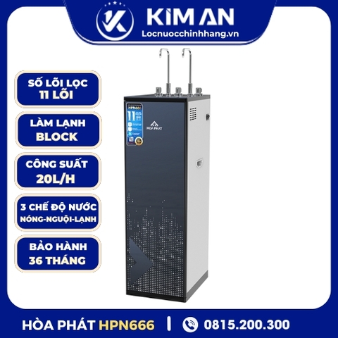 Máy lọc nước RO nóng nguội lạnh Hòa Phát HPN666