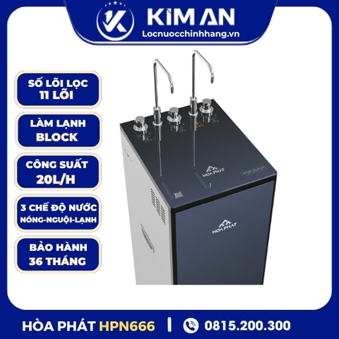Máy lọc nước RO nóng nguội lạnh Hòa Phát HPN666