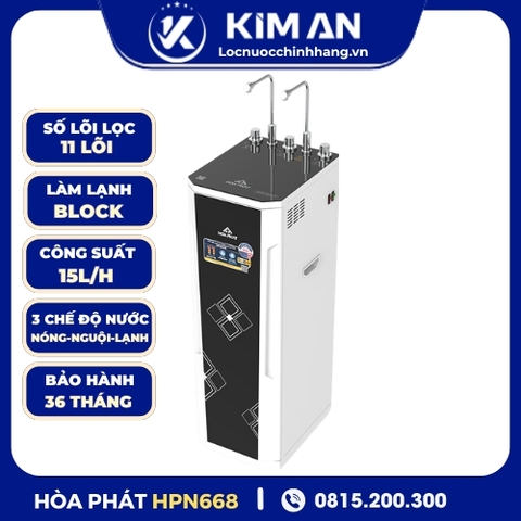Máy lọc nước RO nóng nguội lạnh Hòa Phát HPN668