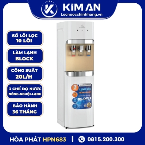 Máy lọc nước RO nóng nguội lạnh Hòa Phát HPN683