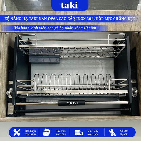 Giá Bát Nâng Hạ TAKI Nan OVAL NEW 2025, Bảo Hành Hộp Lực 10 Năm, INOX Vĩnh Viễn Han Gỉ - Có Thợ Lắp
