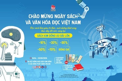 CHÀO MỪNG NGÀY SÁCH VÀ VĂN HÓA ĐỌC VIỆT NAM LẦN THỨ 4 - 2025 - KIM ĐỒNG ƯU ĐÃI LỚN