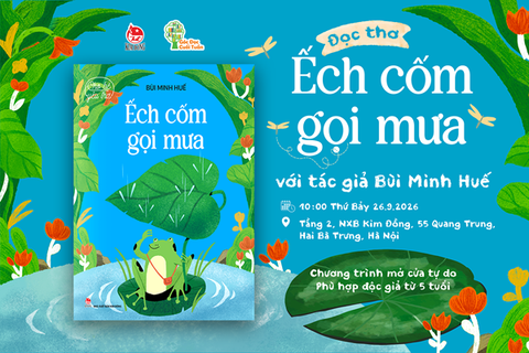 Đọc thơ “Ếch cốm gọi mưa” với tác giả Bùi Minh Huế