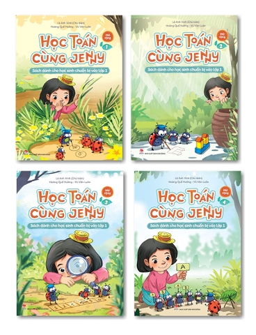 Combo Học Toán cùng Jenny - Sách dành cho học sinh chuẩn bị vào lớp 1 - Bộ Mở rộng (4 cuốn)