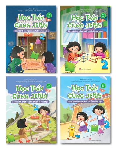 Combo Học Toán cùng Jenny - Sách dành cho học sinh chuẩn bị vào lớp 1 - Bộ Cơ bản (4 cuốn)