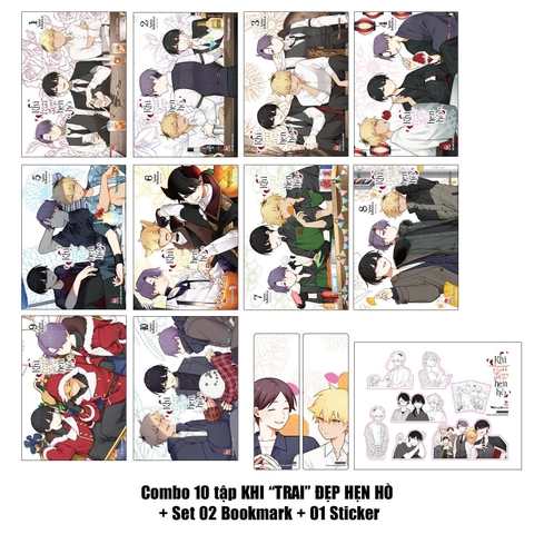 Combo Khi "trai" đẹp hẹn hò Tập 1 - Tập 10 (10 cuốn) (Tặng kèm 02 Bookmark + 01 Sticker)
