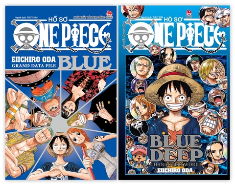 Combo Hồ sơ One Piece - Blue Deep Characters World & Blue Grand Data File (Tặng Bìa áo)