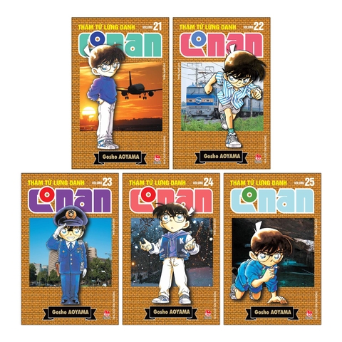 Combo Thám tử lừng danh Conan (Bản nâng cấp) Tập 21 - Tập 25 (5 cuốn)