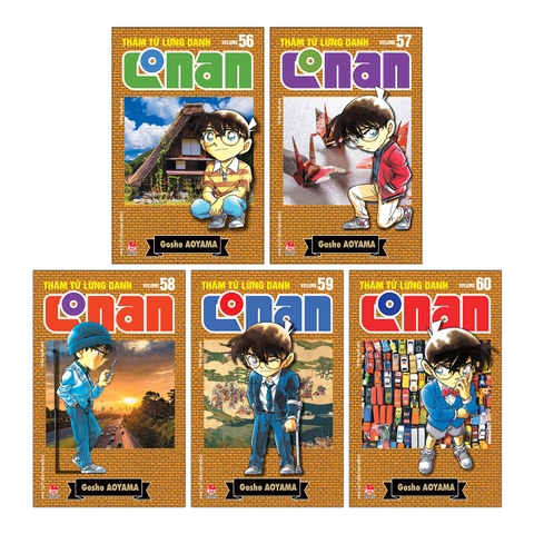 Combo Thám tử lừng danh Conan (Bản nâng cấp) Tập 56 - Tập 60 (5 cuốn)