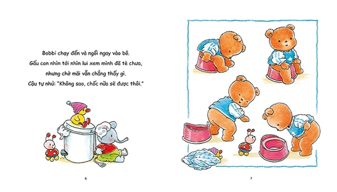 Gấu Bobbi tập ngồi bô