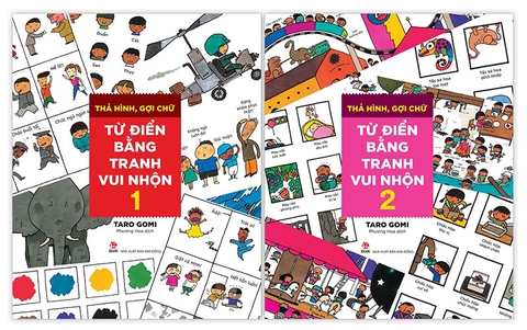 Combo Thả hình, gợi chữ - Từ điển bằng tranh vui nhộn (2 cuốn)