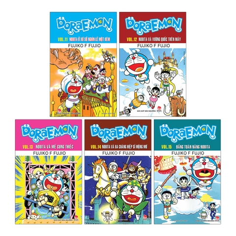 Combo Doraemon truyện dài Tập 11 - Tập 15 (5 cuốn)