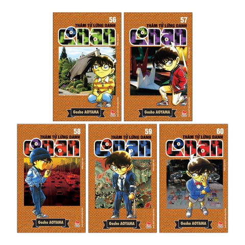Combo Thám tử lừng danh Conan Tập 56 - Tập 60 (5 cuốn)