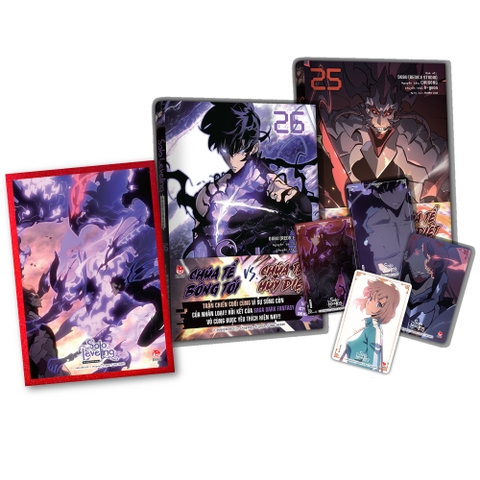Combo Solo Leveling - Tôi thăng cấp một mình Tập 25 & Tập 26 (Tặng kèm Shikishi)
