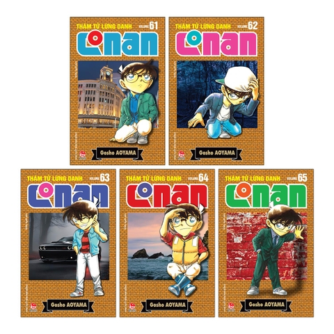 Combo Thám tử lừng danh Conan (Bản nâng cấp) Tập 61 - Tập 65 (5 cuốn)