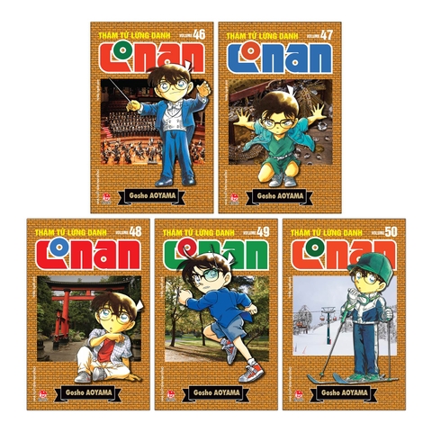Combo Thám tử lừng danh Conan (Bản nâng cấp) Tập 46 - Tập 50 (5 cuốn)