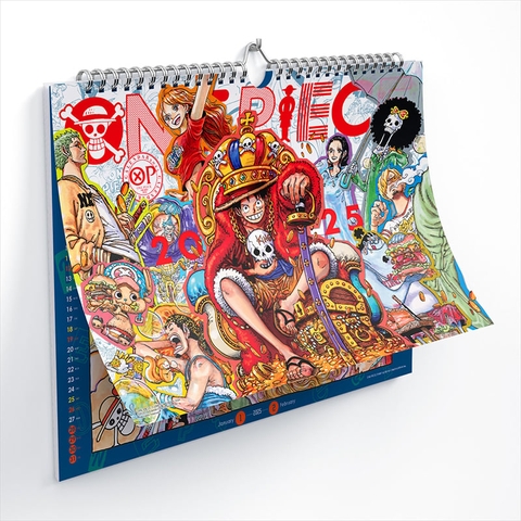 Lịch treo tường One Piece 2025 (Tặng kèm 01 Poster )