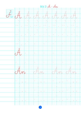 Bé luyện viết chữ đẹp - Luyện viết chữ hoa - Cỡ chữ to