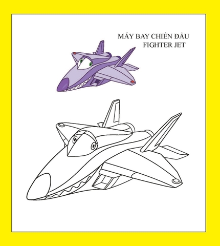 Họa sĩ nhí tô màu - Máy bay và xe cộ