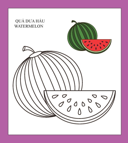Họa sĩ nhí tô màu - Trái cây