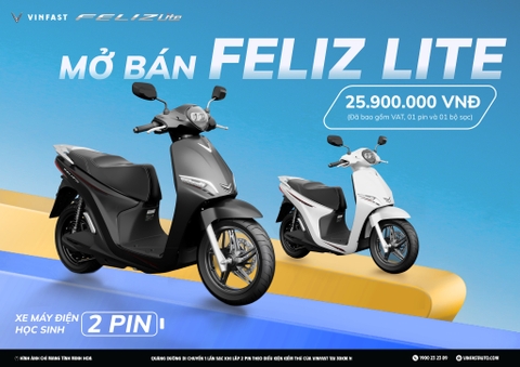 🚀 VinFast Feliz Lite Bản 2 Pin - Sự lựa chọn thông minh cho học sinh, sinh viên