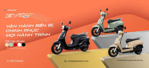 VINFAST RA MẮT XE MÁY ĐIỆN EVO GRAND VỚI 2 PIN CÓ THỂ THÁO RỜI, ĐI ĐƯỢC TỚI 262 KM/LẦN SẠC