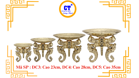 Bộ dĩa chò ba chân nhiều size