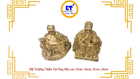 Bộ Tượng Thần Tài Ông Địa đồng