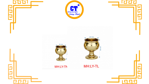 Ly trơn có chân 2 size