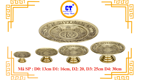 Dĩa chữ Phước đk 13cm đến 30cm