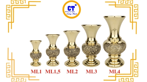 Bình bông Mai Liễu miệng xòe 18cm, 21cm, 25cm, 30cm, 38cm