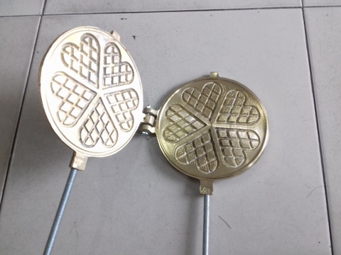 Khuôn bánh kẹp tàn ong đồng nhỏ dk 14cm