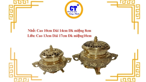 Xông trầm 2 size Nhỏ Lớn