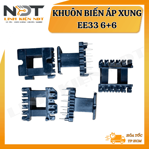 [ COMBO 5 CHIẾC ] Khuôn Biến Áp Xung EE33 6+6 - Linh Kiện NDT