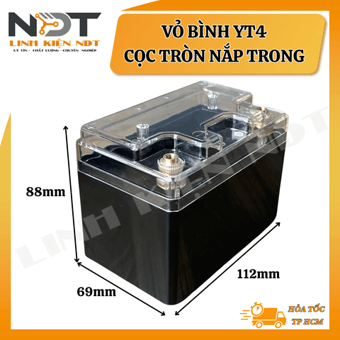 Vỏ Bình YT4 Nắp Trong Cọc Tròn - Linh Kiện NDT