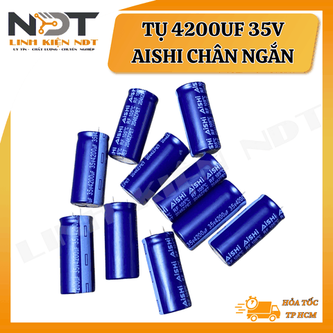 [ COMBO 10 CHIẾC ] Tụ Hóa 4200uf 35V Aishi 18x40mm Chân Ngắn Mới - Linh Kiện NDT