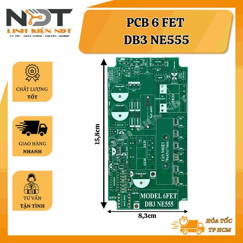 PCB 6 FET LC DB3 NE555