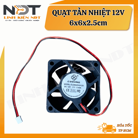 [ COMBO 5 CÁI ] Quạt Tản Nhiệt 6CM 6x6x2.5 12V 0.40A - Linh Kiện NDT