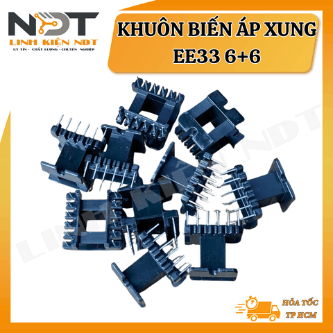 [ COMBO 10 CHIẾC ] Khuôn Biến Áp Xung EE33 6+6 - Linh Kiện NDT
