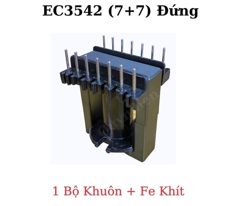 Lõi Biến Áp Xung EC3542 - Ferit + Khuôn Đứng 7+7 Chân - Linh Kiện NDT