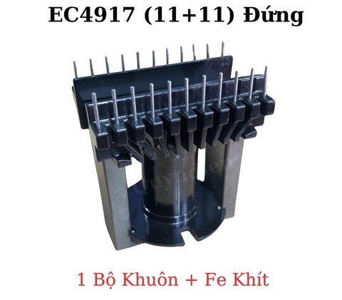 Lõi Biến Áp Xung EC4917 - Ferit + Khuôn Đứng 11+11 chân -  Linh Kiện NDT