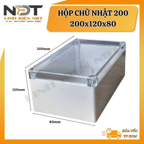 Hộp 200x120x80 Vy Anh Trắng Nắp Trong - Linh Kiện  NDT