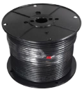 CXCBR6T77B500- RG6 Series, Tri-Shield 77% Coaxial Cable, 500ft Countdown print, Black