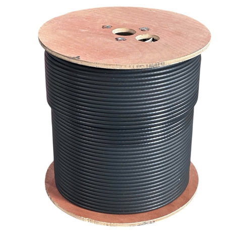 CXCBR6T77B- RG6 Series, Tri-Shield 77% Coaxial Cable, Black, 1000ft