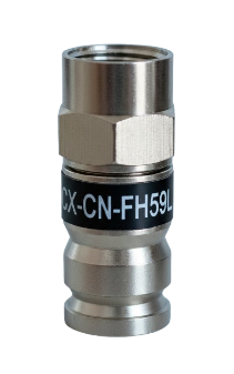 CXCNFH59L- Series 59 Headend Compression Connector, Torque Retaining, 18mm