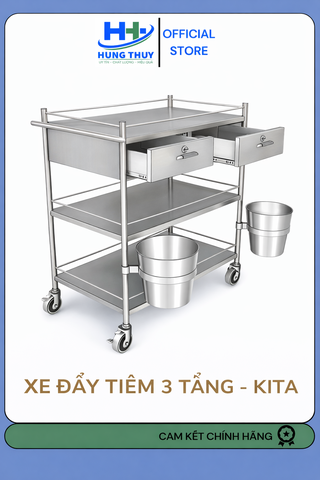 Xe đẩy tiêm 3 tầng - KITA