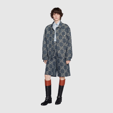 GUCCI SHORTS - Quần Shorts GC Denim Pineapple (Blue) [Mirror Quality]