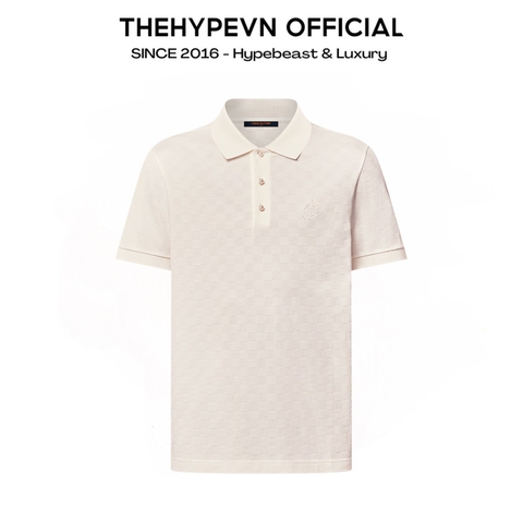 ÁO POLO LOUIS VUITTON DAMIER SIGNATURE (WHITE)